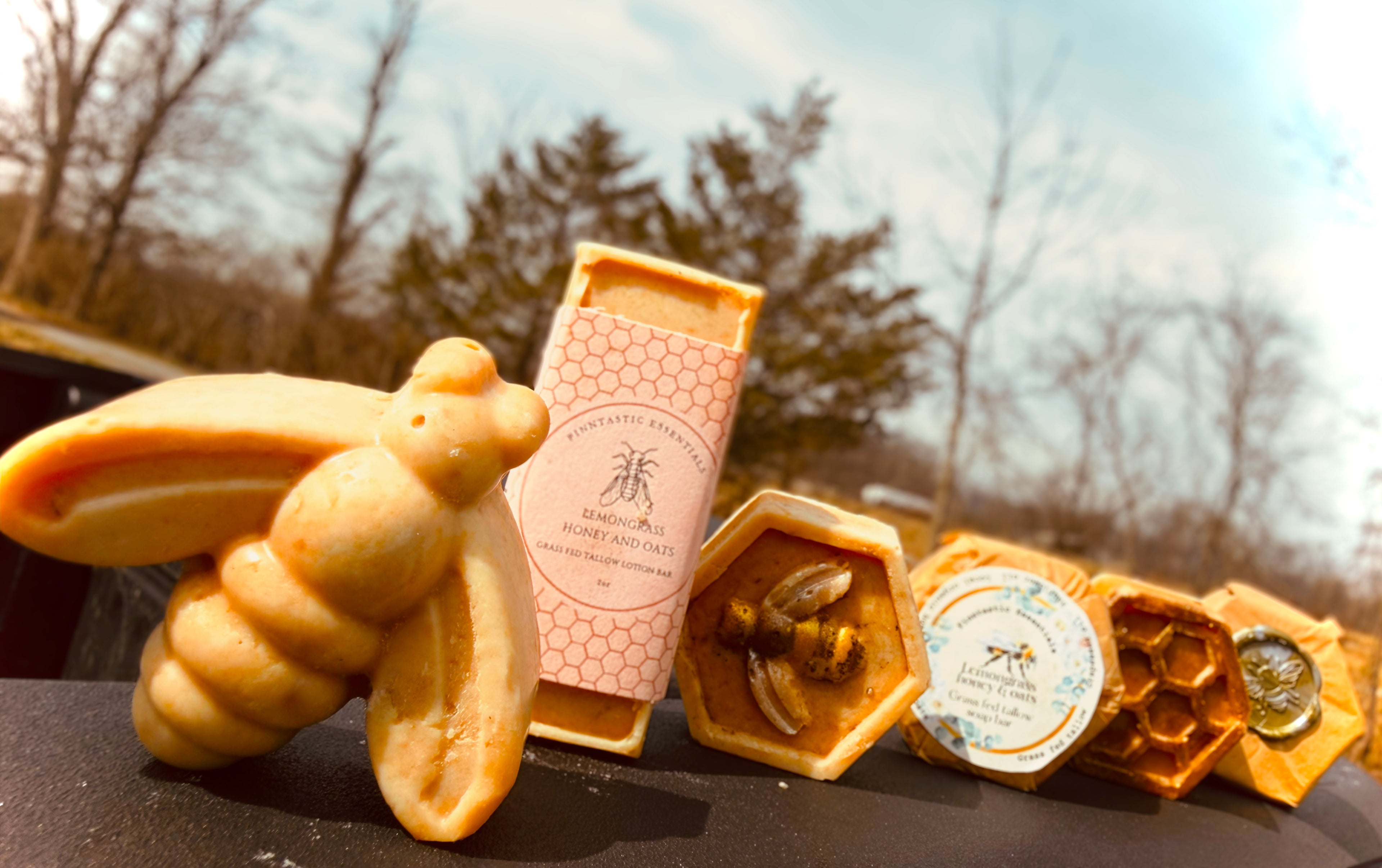 Lemongrass honey and oats mini soap bars